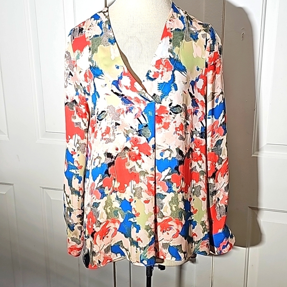 Rose & Olive women's lovely long‎ sleeve blouse.  Multiple colors. Size large.